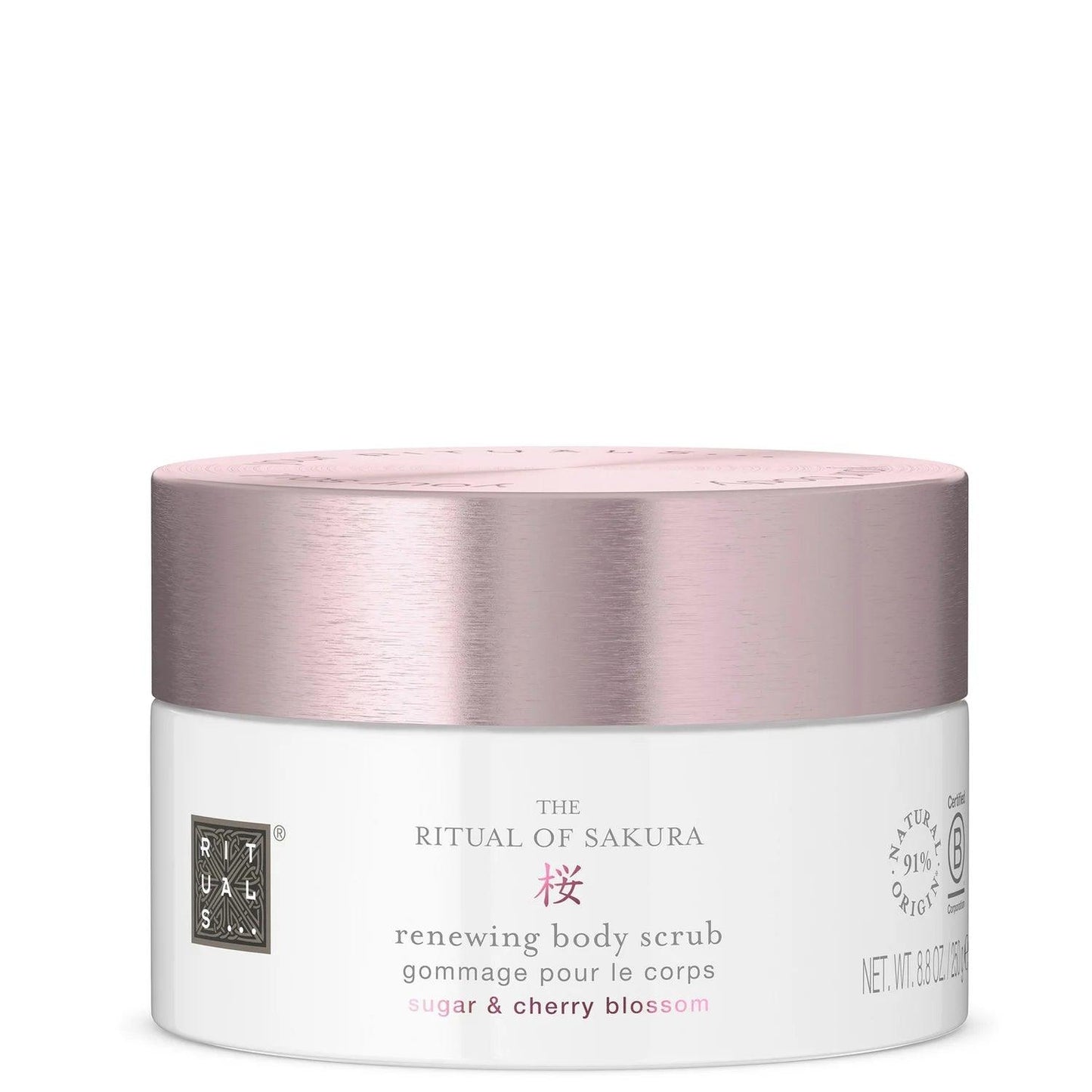 Rituals The Ritual of Sakura Floral Cherry Blossom & Rice Milk Sugar Body Scrub 250GM - AugustSa Shop
