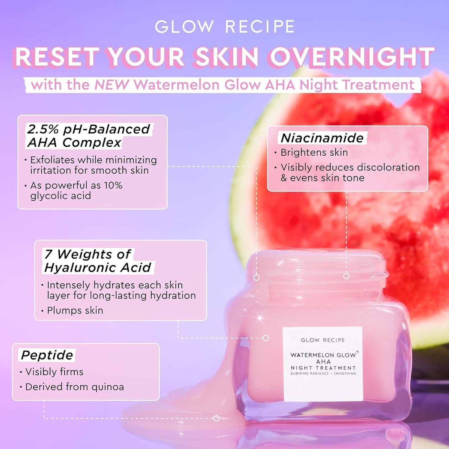 Glow Recipe Watermelon Aha Night Treatment 25ML - AugustSa Shop