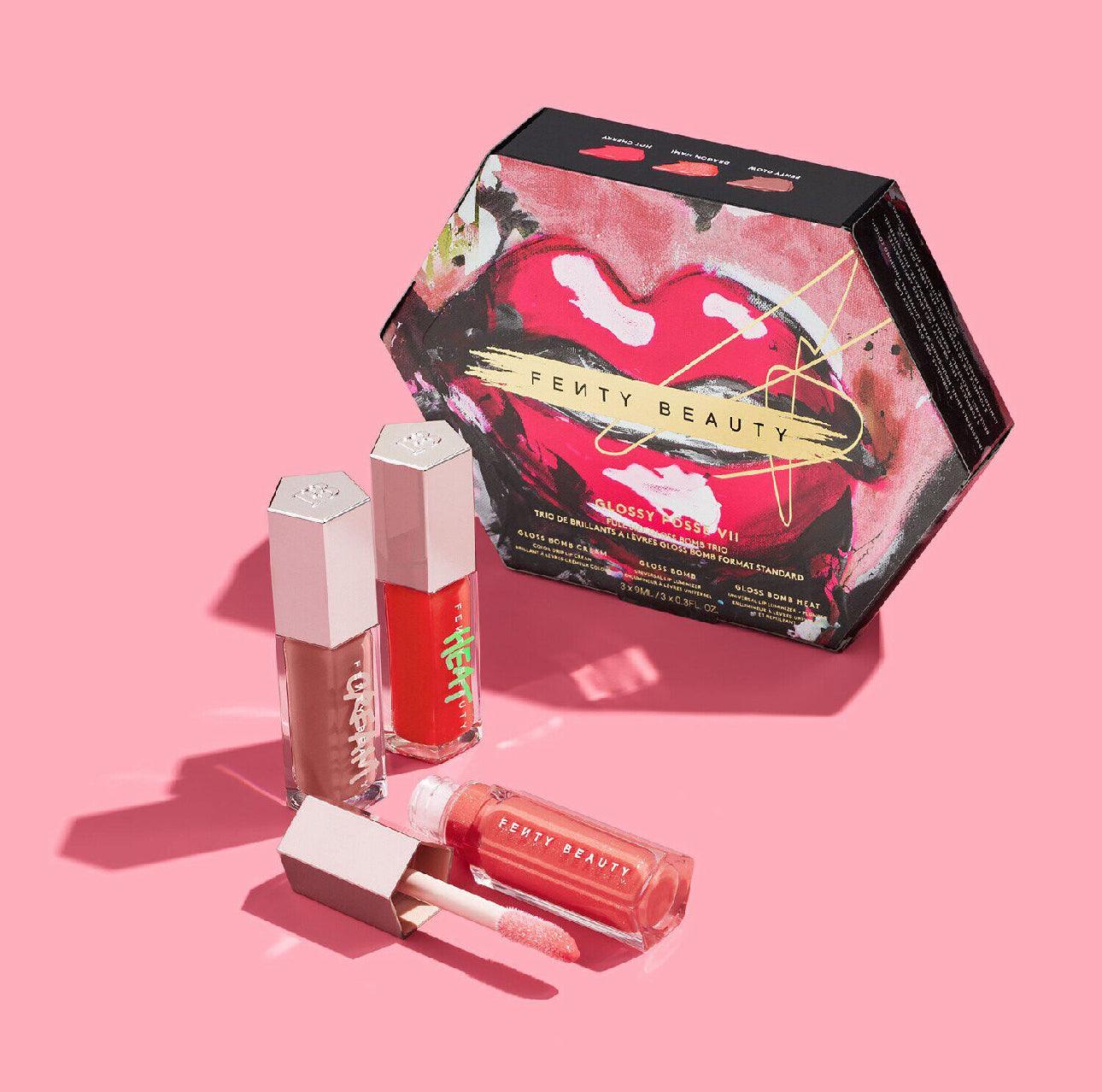 FENTY BEAUTY Glossy Posse Gloss Bomb Trio - AugustSa Shop