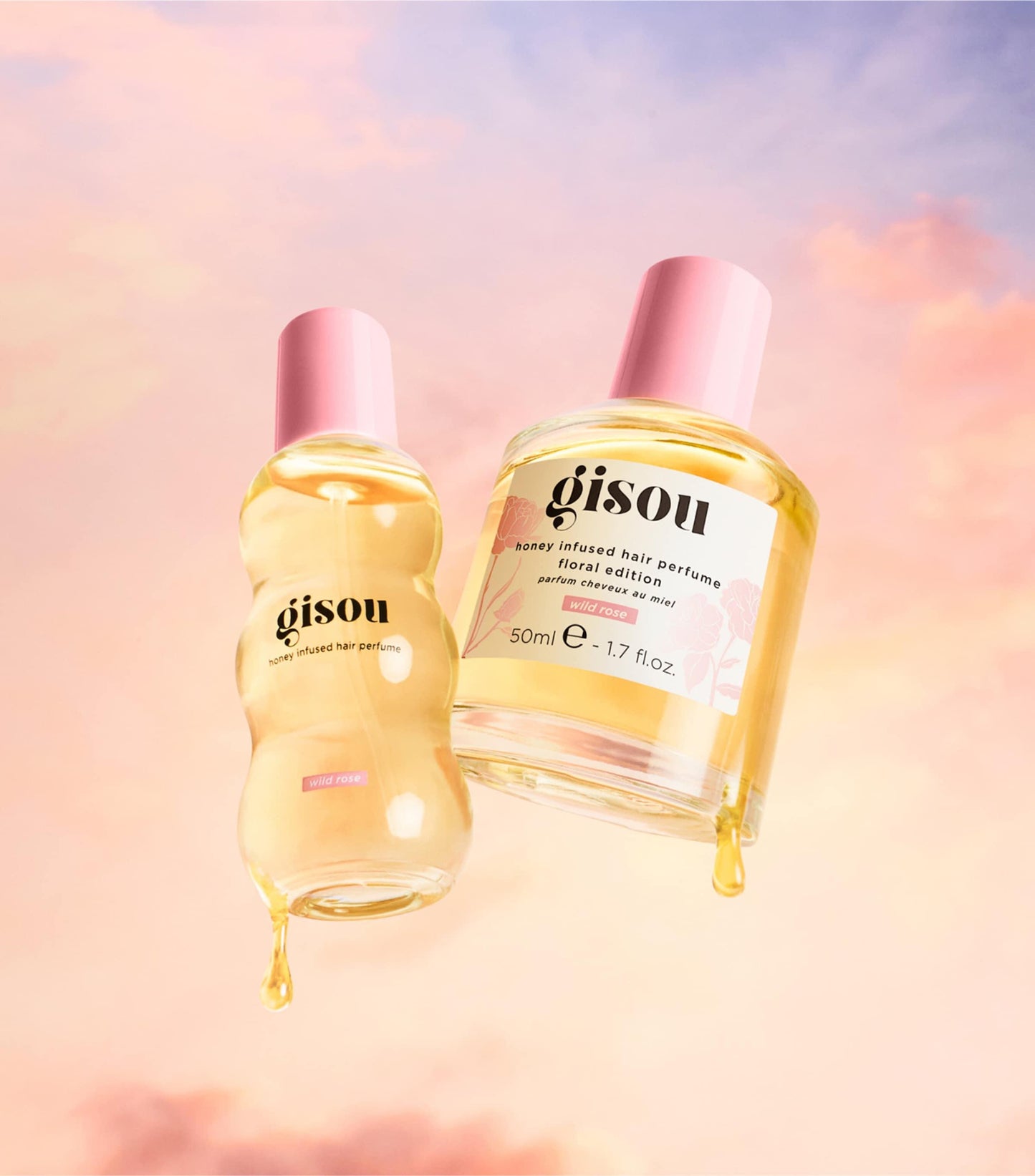 Gisou Honey Infused Hair Perfume 15ml - Wild Rose - AugustSa Shop