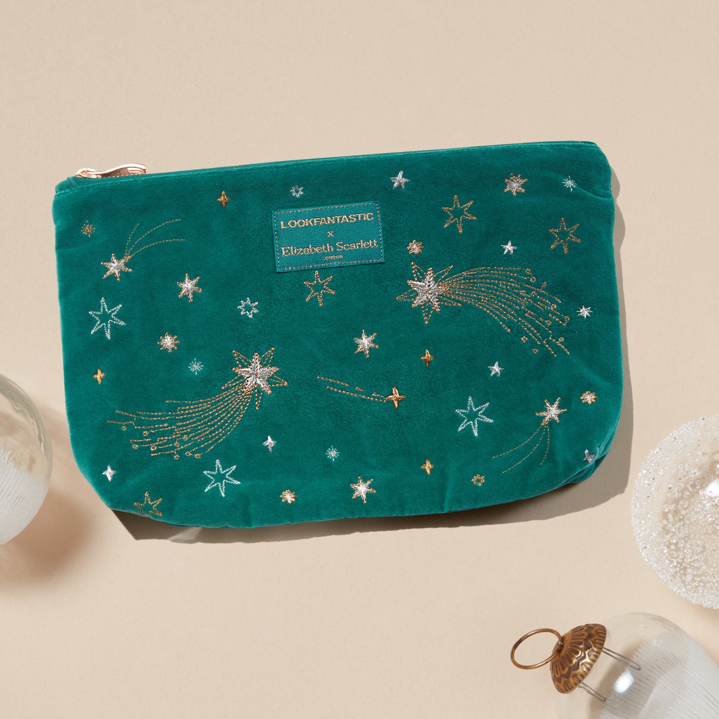 Elizabeth ScarlettTeal Velvet Every Day Pouch 20*30cm - AugustSa Shop