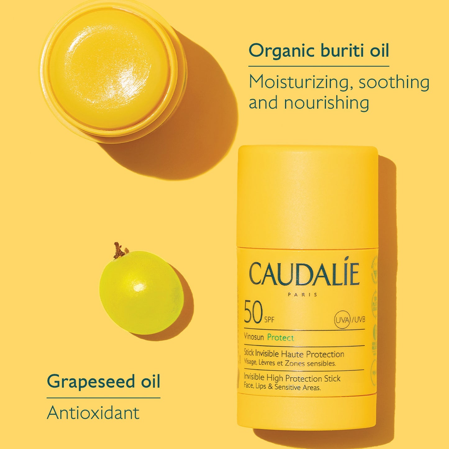 CAUDALIE Vinosun Invisible Stick SPF50+ 15gr - AugustSa Shop