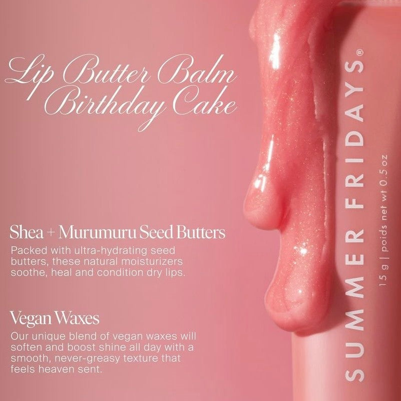 SUMMER FRIDAYS Lip Butter Balm - Birthday Cake - AugustSa Shop