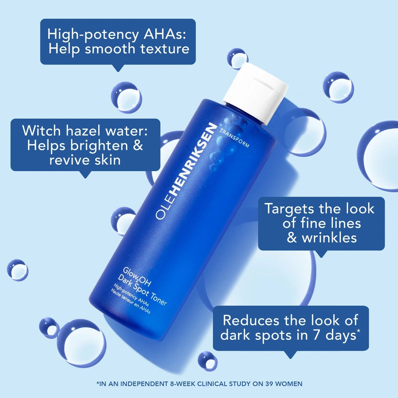 OLEHENRIKSEN Glow2OH 7% AHA Exfoliating Dark Spot Toner 295ml - AugustSa Shop