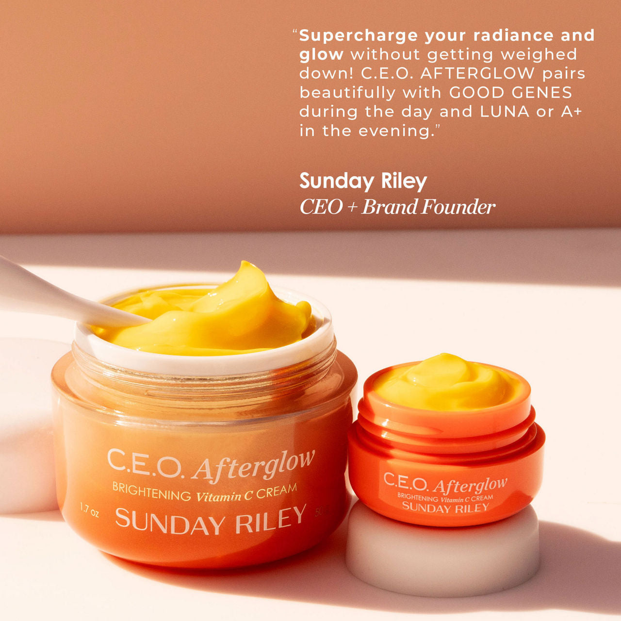 Sunday Riley C.E.O. Afterglow Brightening Vitamin C Cream 50ml - AugustSa Shop