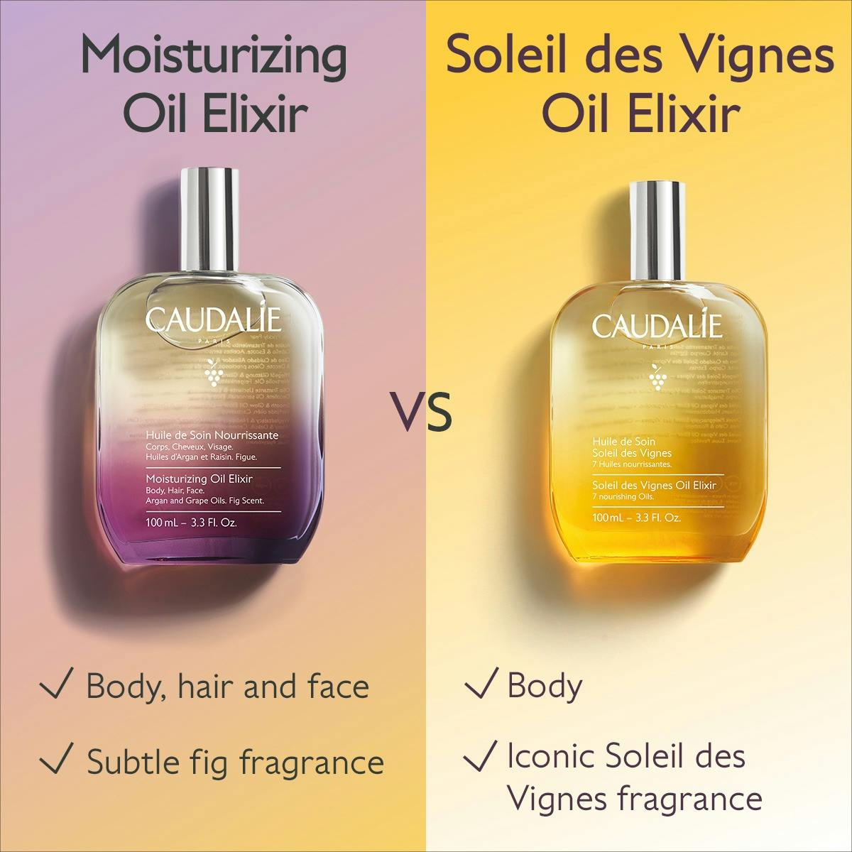 Caudalie Smooth & Glow Oil Elixir - Body, Hair & Décolleté Oil 50ml - AugustSa Shop