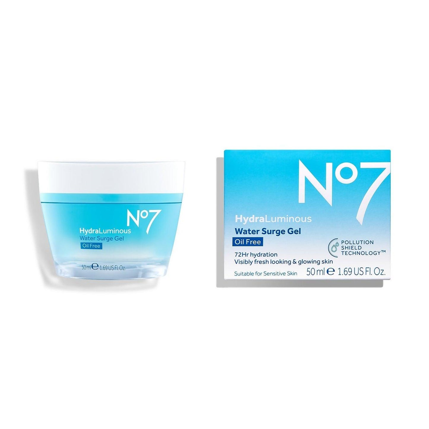 No7 HydraLuminous Water Surge Gel Oil Free 50ml - AugustSa Shop
