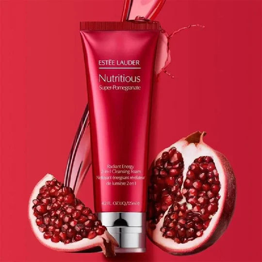 Estée Lauder Nutritious Super-Pomegranate Radiant Energy 2-In-1 Cleansing Foam 125ml - AugustSa Shop