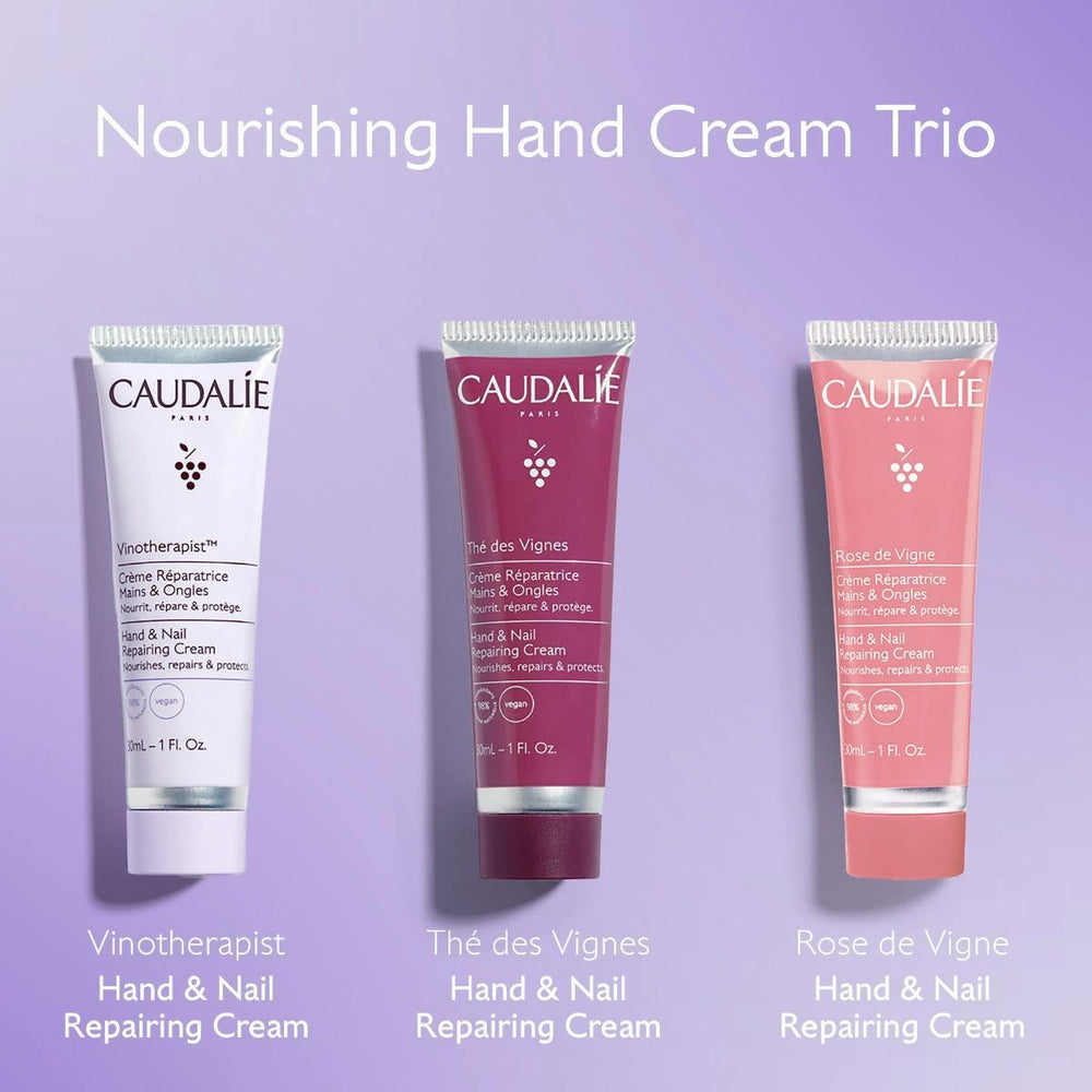 Caudalie Hydrating & Nourishing Hand Cream Trio - AugustSa Shop