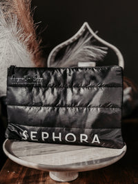 Sephora Collection Black Puffy Pouch - Large