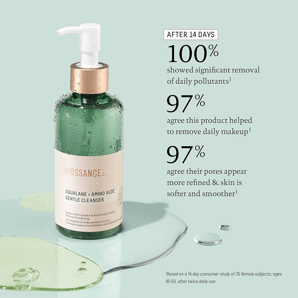 Biossance Squalane and Amino Aloe Gentle Cleanser 200ml - AugustSa Shop