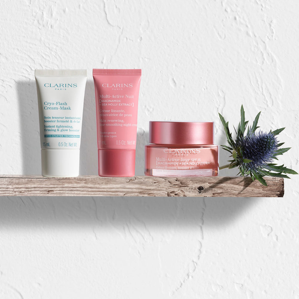 
                  
                    Clarins Multi-Active De-Stress, Smooth & Glow Gift Set - AugustSa Shop
                  
                