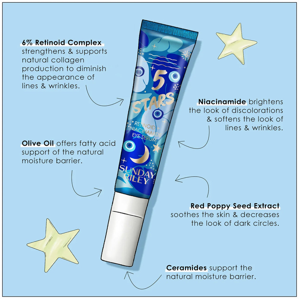 
                  
                    Sunday Riley 5 Stars Retinoid and Niacinamide Eye Serum 15ml - AugustSa Shop
                  
                