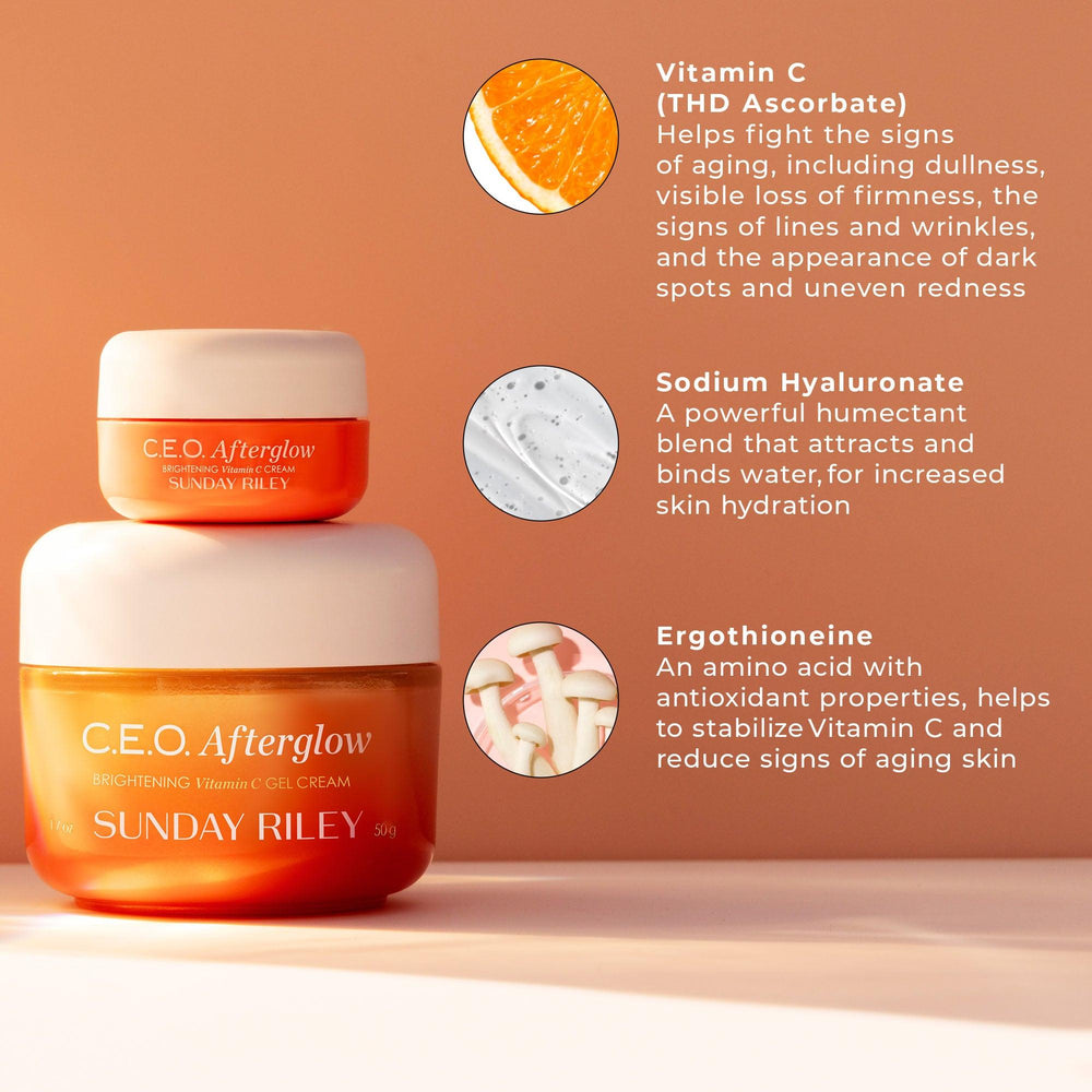 Sunday Riley C.E.O. Afterglow Brightening Vitamin C Gel Cream - AugustSa Shop