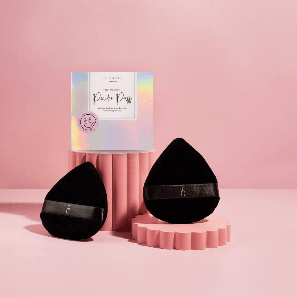 Trigwell Cosmetics Velvet Powder Puff - 2 Pack - AugustSa Shop