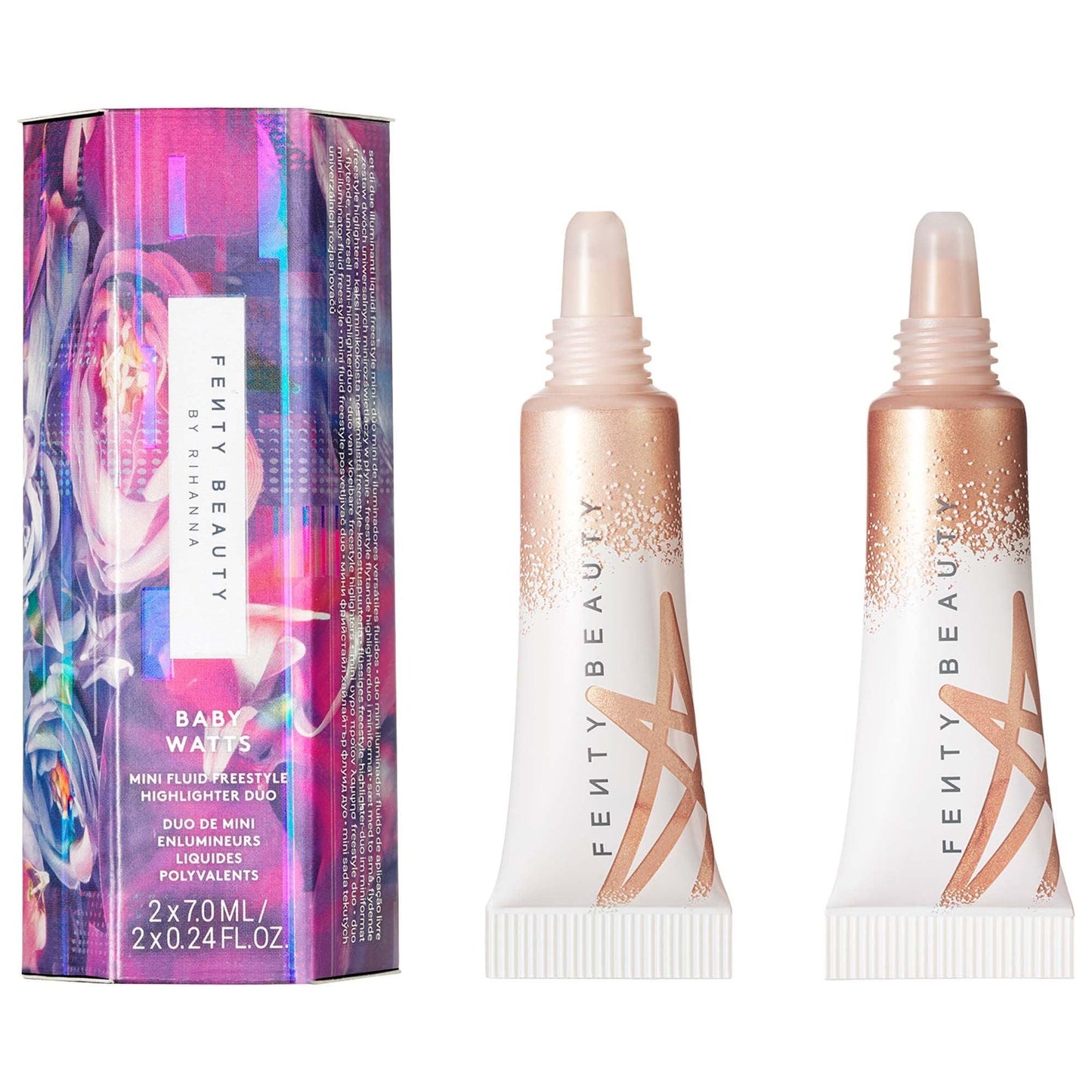 Fenty Beauty - Mini Baby Watts Fluid Freestyle Highlighter Duo - AugustSa Shop
