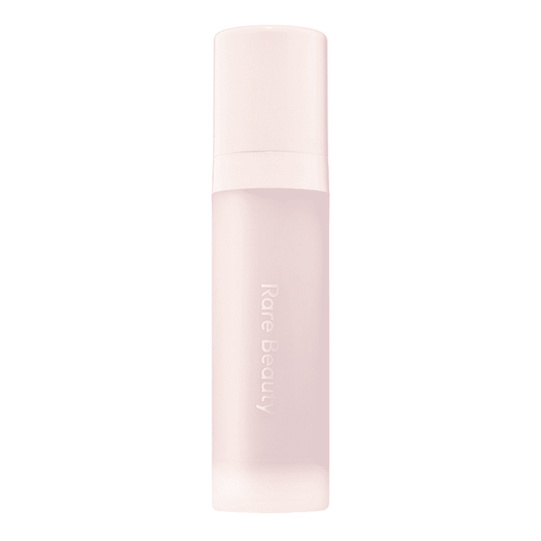 Rare Beauty Always An Optimist Pore Diffusing Primer in frosted pink bottle